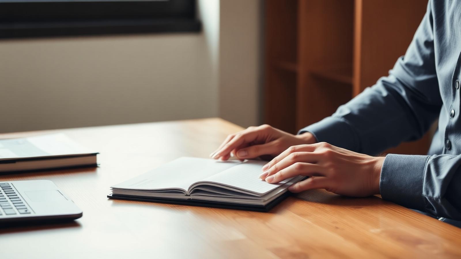 A parent organizing custody and family court evidence at a desk